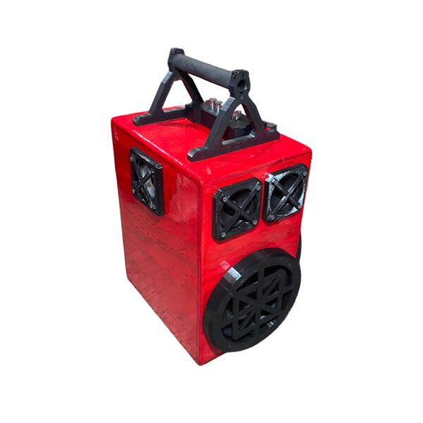 RED STAIN Real Wood Portable/Home Custom Bluetooth speaker w/ 7" Sub & Extra 10" PR for added bass