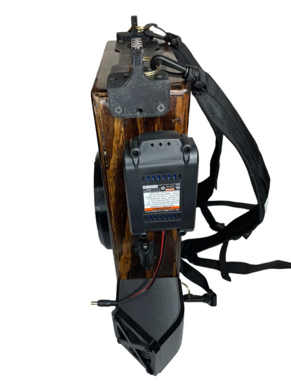 DARK STAIN Real Wood Portable Backpack Bluetooth Speaker W/ Powerful Bass Custom Built - Image 3