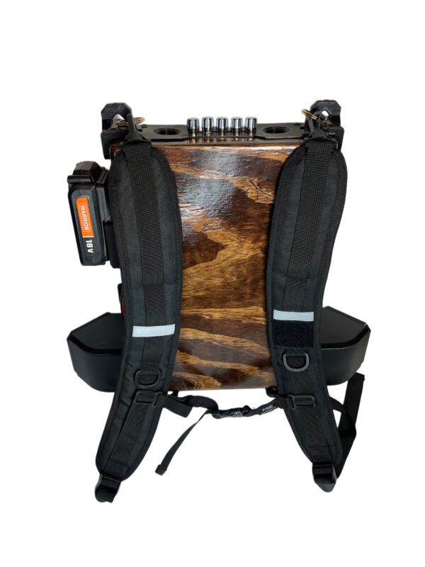 DARK STAIN Real Wood Portable Backpack Bluetooth Speaker W/ Powerful Bass Custom Built - Image 2