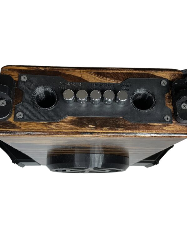 DARK STAIN Real Wood Portable Backpack Bluetooth Speaker W/ Powerful Bass Custom Built - Image 5