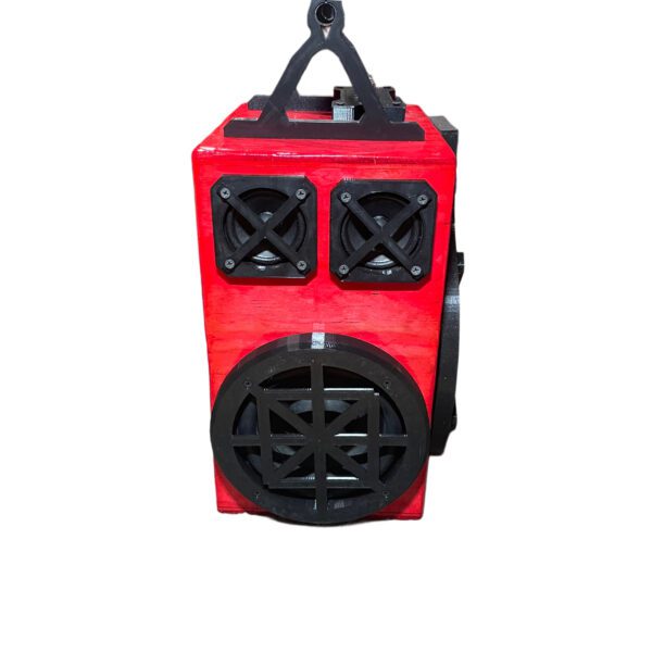 RED STAIN Real Wood Portable/Home Custom Bluetooth speaker w/ 7" Sub & Extra 10" PR for added bass - Image 3