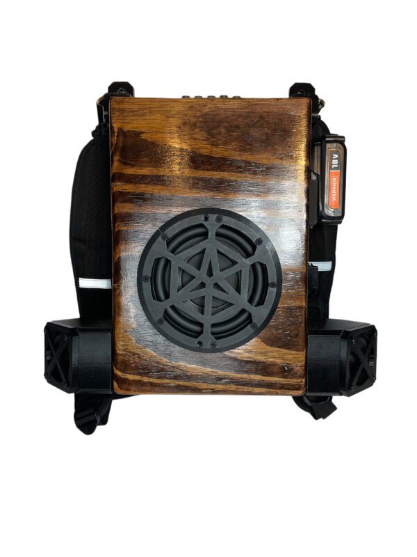 DARK STAIN Real Wood Portable Backpack Bluetooth Speaker W/ Powerful Bass Custom Built