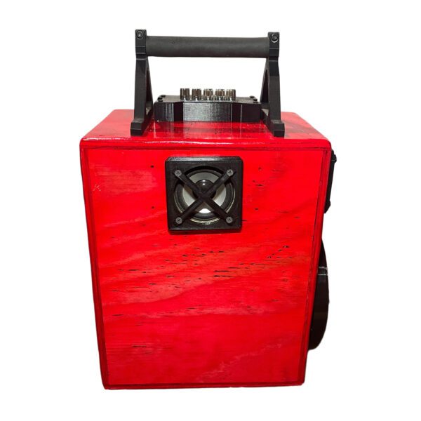 RED STAIN Real Wood Portable/Home Custom Bluetooth speaker w/ 7" Sub & Extra 10" PR for added bass - Image 6